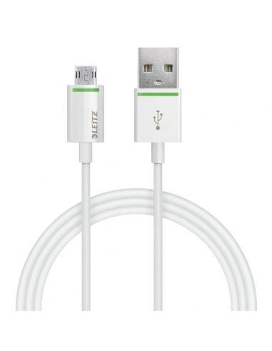 Cavo USB-M_MicroUSB-M 1 mt Leitz - bianco - 62160001