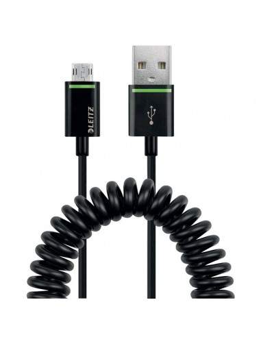 Cavo USB-M_MicroUSB-M 1 mt Spiralato Leitz - nero - 62230095