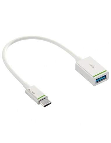 Adattatore USB-C-M_USB-F 0,15 mt Leitz - bianco - 63370001