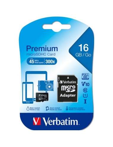 Flash memory card Verbatim - Micro SDHC Class 10 - 16 GB - 44082