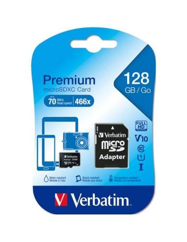 Flash memory card Verbatim - Micro SDHC Class 10 - 128 GB - 44085