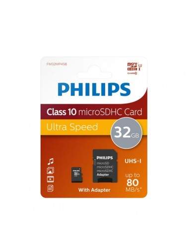 Flash Memory Card Micro Philips - 32GB - Micro SDHC Class 10 - PHMSDMA32GBHCCL10