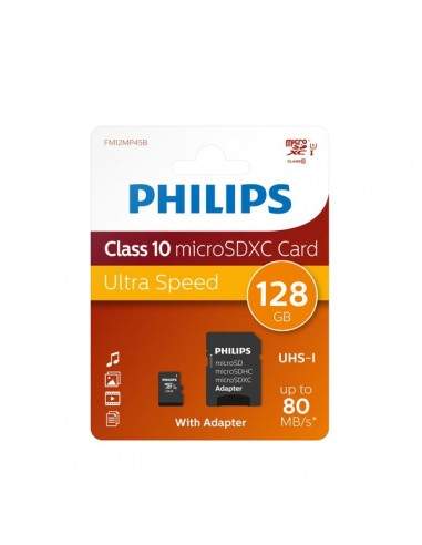 Flash Memory Card Micro Philips - 128GB - Micro SDXC Class 10 - PHMSDMA128GBXCCL10