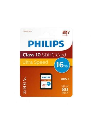 Flash Memory Card Philips - 16GB - SDHC Class 10 - PHSD16GBHCCL10