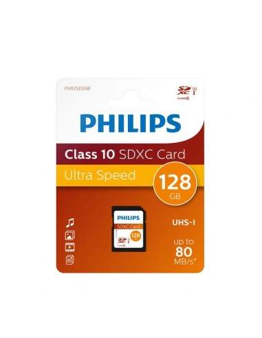 Flash Memory Card Philips - 128GB - SDXC Class 10 - PHSD128GBXCCL10