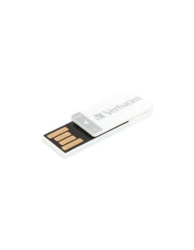 USB 2.0 Drive Clip-it Verbatim - bianco - 43952