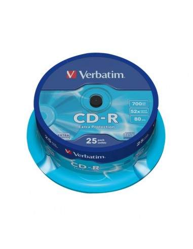 CD Verbatim - CD-R - 700 Mb - 52x - Extra Protection - Spindle - 43432 (conf.25)
