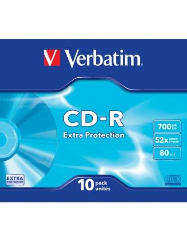 CD Verbatim - CD-R - 700 Mb - 52x - Extra Protection - Slim case - 43415 (conf.10)