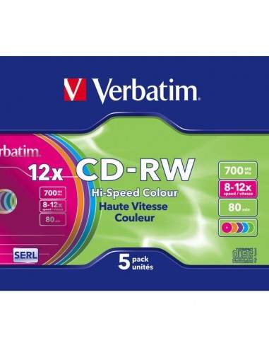 CD Verbatim - CD-RW - Jewel case - 4x-12x - 43167 (conf.5)