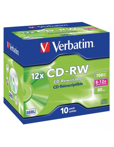 CD Verbatim Verbatim - CD-RW - Jewel case - 12x - 43148 (conf.10) CD Verbatim Verbatim - CD-RW - Jewel case - 12x - 43148 (conf.10)