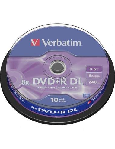 DVD Verbatim - DVD+R - 8,5 Gb - 8x - DL - Spindle - 43666 (conf.10) Verbatim - 1