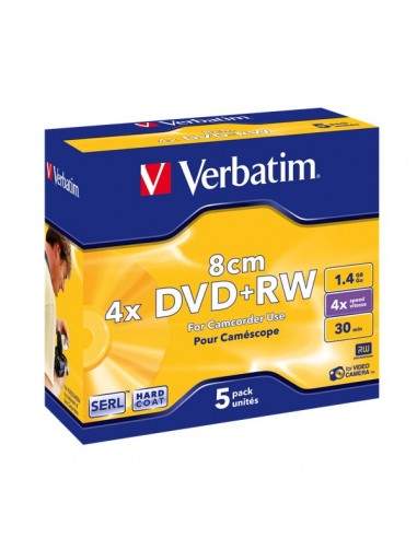 DVD Verbatim - DVD+RW - 1,4 Gb - 2,4x - Mini DVD 8 cm - Slim case - 43565 (conf.5)