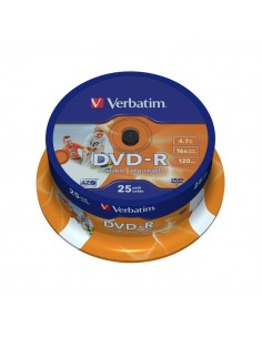 DVD-R Verbatim 4,7 Gb - 16x - Printable - Spindle - 43538 (conf.25)