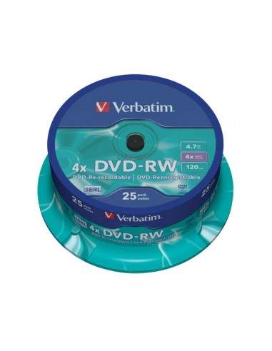 DVD Verbatim - DVD-RW - 4,7 Gb - 4x - Spindle - 43639 (conf.25)