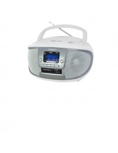 Radio-Lettore Cd-Mp3 Boombox Irradio  - Bianco/Silver - 213310016