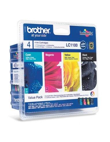 Originale Brother inkjet conf. 4 cartucce 1100 - n+c+m+g - LC-1100VALBP