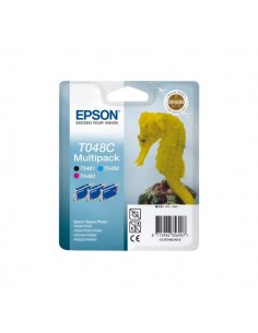 Originale Epson inkjet conf. 3 cartucce rs T048C - nero+ciano+magenta - C13T048C4010