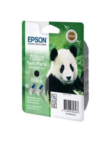 Originale Epson inkjet conf. 2 cartucce rs T050 - nero - C13T05014210