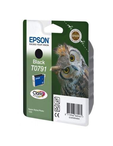 Originale Epson inkjet cartuccia gufo Claria T0791/blister RS - 11 ml - nero - C13T07914010