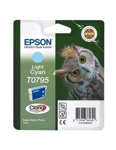 Originale Epson inkjet cartuccia gufo Claria T0795/blister RS - 11 ml - ciano chiaro - C13T07954010