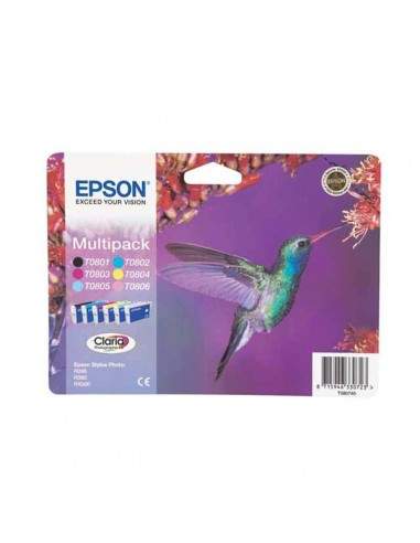 Originale Epson inkjet conf. 6 cartucce colibrì T080/blister RS - 6 colori - C13T08074011