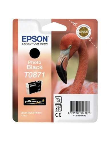 Originale Epson inkjet cartuccia ink pigmentato rs  HI-GLOSS2 T0871 - nero fotografico - C13T08714010