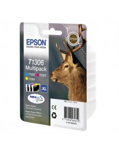 Originale Epson inkjet conf. 3 cartucce ink pigm. cervo Durab. U. T1306 - 30.3 ml - c+m+g - C13T13064012