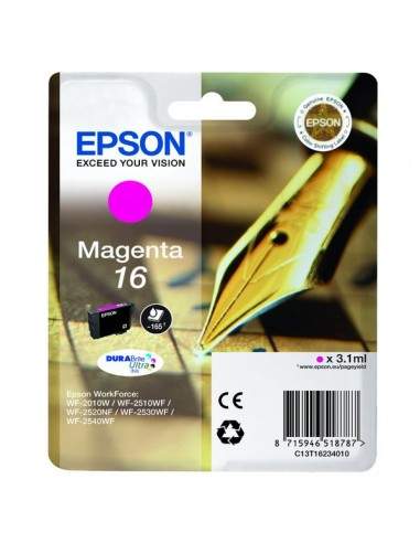 Originale Epson inkjet cartuccia ink pigmentato penna e cruc.Durabrite Ultra 16 - magenta - C13T16234012