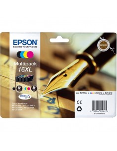 Originale Epson inkjet conf. 4 cartucce A.R. ink pigm. penna e cruc.Durab. U. 16XL - n+c+m+g-C13T16364012