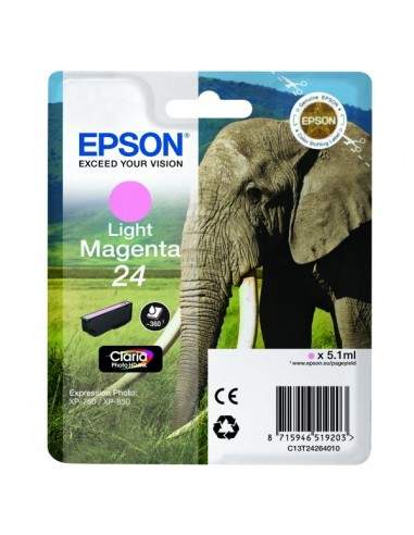 Originale Epson inkjet cartuccia elefante Claria Photo HD 24 - 5,1 ml - magenta chiaro - C13T24264012