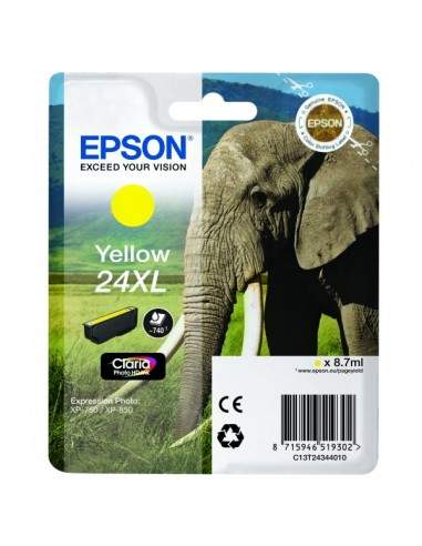 Originale Epson inkjet cartuccia A.R. elefante Claria Photo HD 24XL - 8,7 ml - giallo - C13T24344012