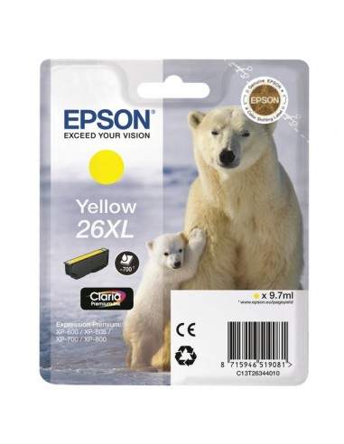 Originale Epson inkjet cartuccia A.R. orso polare Claria Premium 26XL - 9.7 ml - giallo - C13T26344012