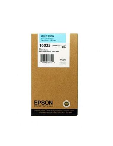 Originale Epson inkjet cartuccia ink pigmentato ULTRACHROME K3 T6025 - 110 ml - ciano chiaro - C13T602500