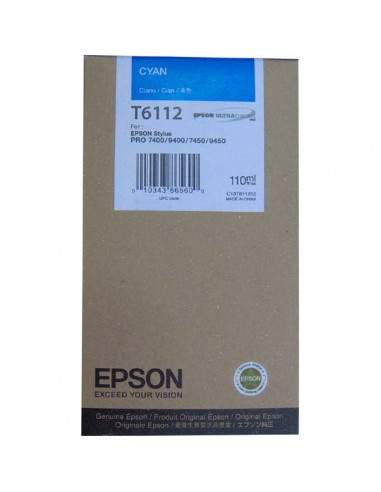 Originale Epson inkjet cartuccia ink pigmentato ULTRACHROME T6112 - 110 ml - ciano - C13T611200