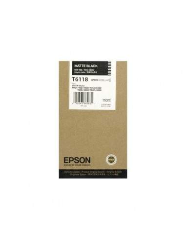 Originale Epson inkjet cartuccia ink pigmentato ULTRACHROME T6118 - 110 ml - nero opaco - C13T611800