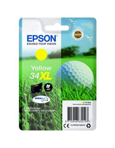 Originale Epson inkjet cartuccia A.R. pallina da golf Durab. U. 34XL - 10,8 ml - giallo - C13T34744010