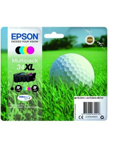 Originale Epson inkjet multipack cart. A.R. pallina da golf Durab. U. 34XL -48,7ml -n+c+m+g -C13T34764010