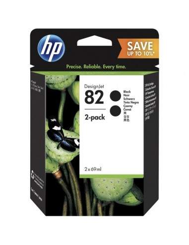 Originale HP inkjet conf. 2 cartucce 82 - 69x2 ml - nero - P2V34A