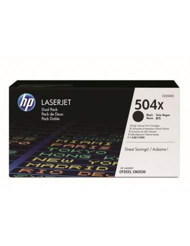 Originale HP laser conf. 2 toner A.R. 504X - nero - CE250XD