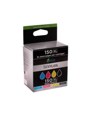 Originale Lexmark inkjet conf. 4 cartucce A.R. 150XL - nero +colore - 14N1919E