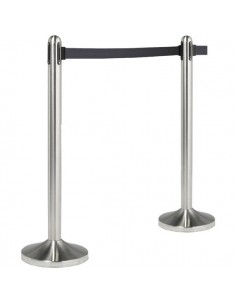 Colonnina separa code Securit - acciaio - nero - RS-RT-RVS-BL-SET Securit - 1 2