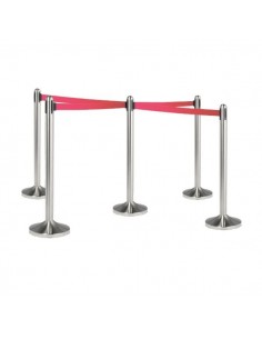 Colonnina separa code Securit - acciaio - rosso - RS-RT-RVS-RD-SET Securit - 1 2