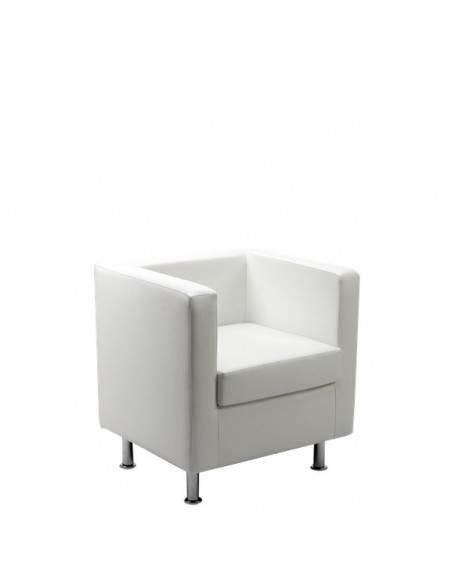 Divanetto 1 posto PRAGMA UNISIT - similpelle - BIANCO - PR1/KQ UNISIT - 2