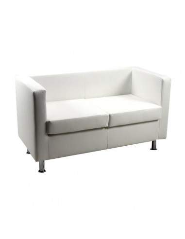 Divanetto 2 posti PRAGMA UNISIT - similpelle - BIANCO - PR2/KQ UNISIT - 2