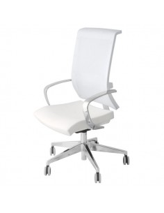 Sedia semidirezionale ergonomica GALATEA UNISIT - pelle - cromato - BIANCO - GTJB/PQ UNISIT - 1 2