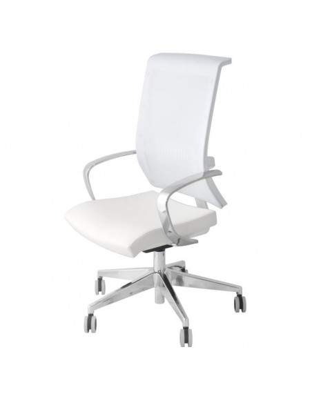 Sedia semidirezionale ergonomica GALATEA UNISIT - pelle - cromato - BIANCO - GTJB/PQ UNISIT - 2