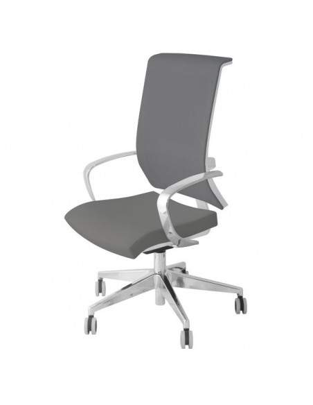 Sedia semidirezionale ergonomica GALATEA UNISIT - pelle - cromato - GRIGIO - GTJB/PT UNISIT - 2