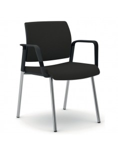 Sedia interlocutore ergonomica KIND UNISIT - microfibra - NERO - KI4GNBR/MN UNISIT - 1 2