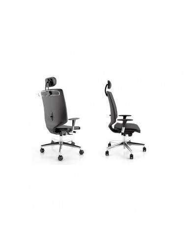 Sedia semidirezionale ergonomica NEWAIR UNISIT - pelle - NERO - NWNAP/PN UNISIT - 2