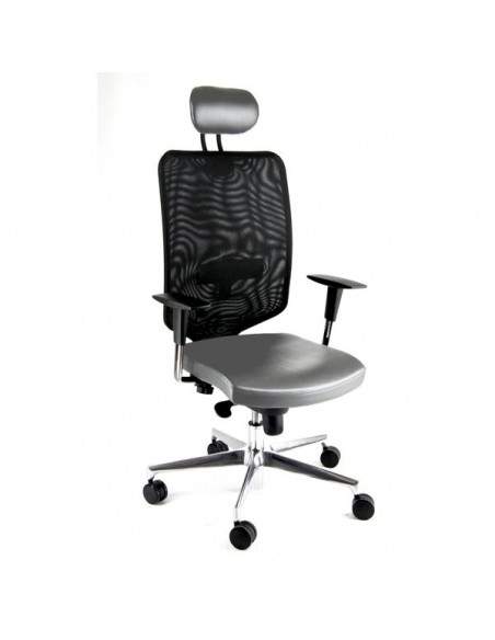 Sedia semidirezionale ergonomica NEWAIR UNISIT - pelle - GRIGIO - NWNAP/PT UNISIT - 2